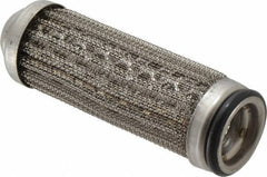 Flow Ezy Filters - 595 Micron, 1" Outside Diam, 3.4" Long, Stainless Steel Wire Cloth Media, Filter Element - 0.6" Inside Diam, Anodized Aluminum - Industrial Tool & Supply