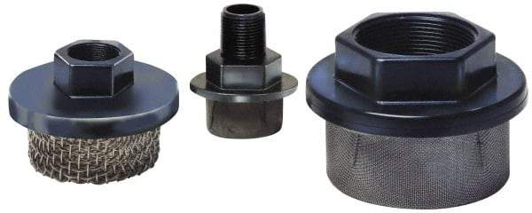 Flow Ezy Filters - 30 Mesh, 46 LPM, 12 GPM, 3" Diam, Male Pipe Mounted Suction Screen Strainer - 1 Port NPT, 2-1/2" Long - Industrial Tool & Supply