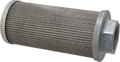 Flow Ezy Filters - 100 Mesh, 76 LPM, 20 GPM, 3.3" Diam, Female Suction Strainer without Bypass - 1 1/4 Port NPT, 7.4" Long - Industrial Tool & Supply
