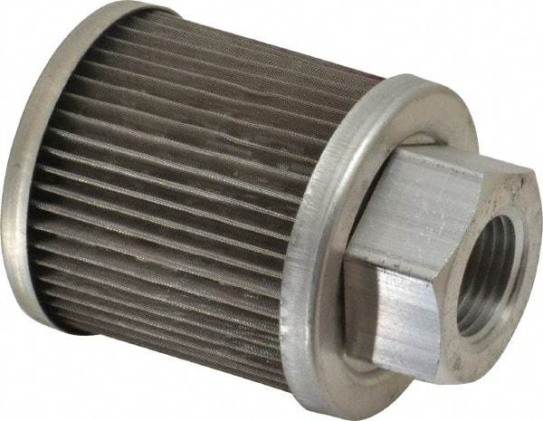 Flow Ezy Filters - 100 Mesh, 11 LPM, 3 GPM, 2.1" Diam, Female Suction Strainer without Bypass - 1/2 Port NPT, 2.7" Long - Industrial Tool & Supply