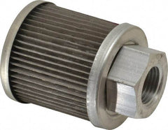 Flow Ezy Filters - 100 Mesh, 11 LPM, 3 GPM, 2.1" Diam, Female Suction Strainer without Bypass - 1/2 Port NPT, 2.7" Long - Industrial Tool & Supply