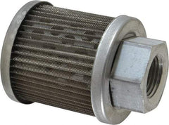 Flow Ezy Filters - 60 Mesh, 11 LPM, 3 GPM, 2.1" Diam, Female Suction Strainer without Bypass - 1/2 Port NPT, 2.7" Long - Industrial Tool & Supply