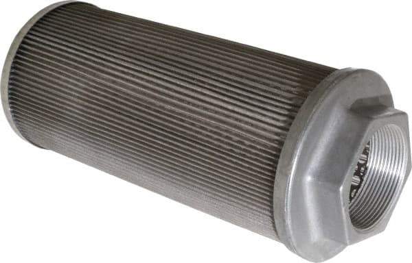 Flow Ezy Filters - 100 Mesh, 189 LPM, 50 GPM, 4.3" Diam, Female Suction Strainer without Bypass - 2 Port NPT, 9.8" Long - Industrial Tool & Supply