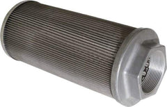 Flow Ezy Filters - 100 Mesh, 189 LPM, 50 GPM, 4.3" Diam, Female Suction Strainer without Bypass - 2 Port NPT, 9.8" Long - Industrial Tool & Supply