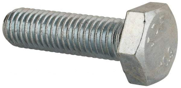 Value Collection - M10x1.50mm Metric Coarse, 35mm Length Under Head Hex Head Cap Screw - Fully Threaded, Grade 10.9 Steel, Zinc-Plated Finish, 17mm Hex - Industrial Tool & Supply