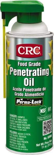 CRC - 16 oz Aerosol Nondrying Film Penetrant - Clear, 32°F to 300°F, Food Grade - Industrial Tool & Supply