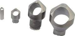 M.A. Ford - 4 Piece, 3/16 to 1-1/8" Head Diam, 82° Included Angle, Single End Countersink Set - Industrial Tool & Supply