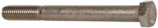 Value Collection - 1/2-13 UNC, 5" Length Under Head Hex Head Cap Screw - Partially Threaded, Grade 316 Stainless Steel, Uncoated, 3/4" Hex - Industrial Tool & Supply