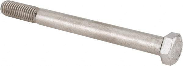 Value Collection - 1/2-13 UNC, 5-1/2" Length Under Head Hex Head Cap Screw - Partially Threaded, Grade 316 Stainless Steel, Uncoated, 3/4" Hex - Industrial Tool & Supply