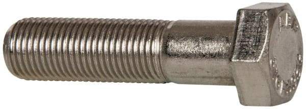 Value Collection - 1/2-20 UNF, 2" Length Under Head Hex Head Cap Screw - Partially Threaded, Grade 316 Stainless Steel, Uncoated, 3/4" Hex - Industrial Tool & Supply