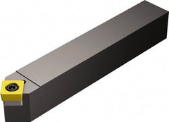 Sandvik Coromant - SSDCN, Neutral Cut, 45° Lead Angle, 16mm Shank Height x 16mm Shank Width, Neutral Rake Indexable Turning Toolholder - 100mm OAL, SCMT 09 T3 08, SCMT 3(2.5)2 Insert Compatibility, Series CoroTurn 107 - Industrial Tool & Supply