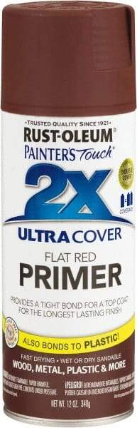 Rust-Oleum - 12 oz Red Aerosol Primer - 10 to 12 Sq Ft Coverage, Interior/Exterior - Industrial Tool & Supply