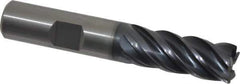 Kennametal - 1/2", 5 Flute, Solid Carbide, 0.03" Corner Radius End Mill - 3" OAL, 1-1/4" LOC - Industrial Tool & Supply