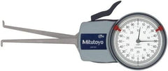 Mitutoyo - 10 to 30mm Inside Dial Caliper Gage - 0.01mm Graduation, 0.03mm Accuracy, 85mm Leg Length, 5.2mm Deep x 1.2mm Wide Groove, Ball Contact Points - Industrial Tool & Supply