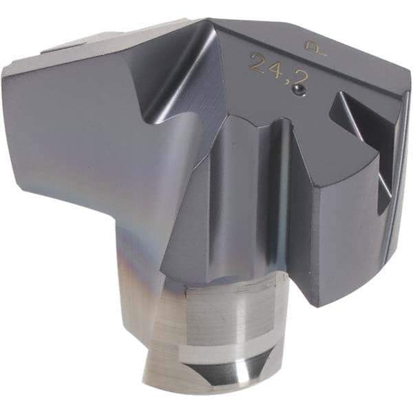 Iscar - Series ICP, 0.953" Diam Grade IC908 140° Replaceable Drill Tip - Carbide, TiAlN Finish, 24 Seat Size, Through Coolant - Industrial Tool & Supply