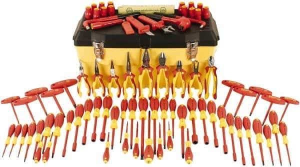 Wiha - 80 Piece Insulated Hand Tool Set - Comes in Molded Case - Industrial Tool & Supply