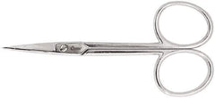 Clauss - 1" LOC, 8-1/2" OAL Straight Scissors - Steel Straight Handle, For Paper, Fabric - Industrial Tool & Supply