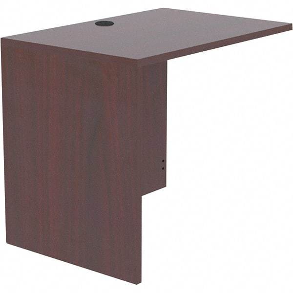 ALERA - Woodgrain Laminate Return/Bridge Shell Desk - 35" Wide x 23-5/8" Deep x 29-5/8" High, Mahogany - Industrial Tool & Supply