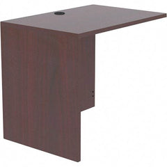 ALERA - Woodgrain Laminate Return/Bridge Shell Desk - 35" Wide x 23-5/8" Deep x 29-5/8" High, Mahogany - Industrial Tool & Supply