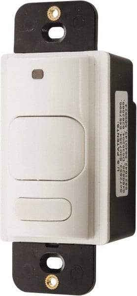 Hubbell Wiring Device-Kellems - 400 Square Ft. Coverage, Infrared Motion Sensor Wall Switch - 800 at 120 V Incandescent, 1,000 at 120 V and 1,800 at 277 V Fluorescent, 120 to 277 VAC, White - Industrial Tool & Supply