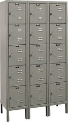 Hallowell - 15 Door, 5 Tier, Premium Box Lockers - Industrial Tool & Supply
