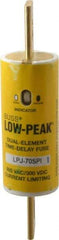 Cooper Bussmann - 300 VDC, 600 VAC, 70 Amp, Time Delay General Purpose Fuse - Bolt-on Mount, 4-5/8" OAL, 100 at DC, 300 at AC (RMS) kA Rating, 1-1/8" Diam - Industrial Tool & Supply