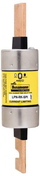 Cooper Bussmann - 250 VAC/VDC, 80 Amp, Time Delay General Purpose Fuse - Bolt-on Mount, 5-29/32" OAL, 100 at DC, 300 at AC (RMS) kA Rating, 1-7/64" Diam - Industrial Tool & Supply