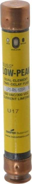 Cooper Bussmann - 300 VDC, 600 VAC, 10 Amp, Time Delay General Purpose Fuse - Fuse Holder Mount, 127mm OAL, 100 at DC, 300 at AC (RMS) kA Rating, 13/16" Diam - Industrial Tool & Supply