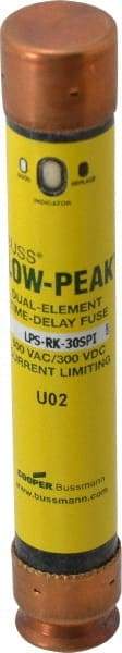 Cooper Bussmann - 300 VDC, 600 VAC, 30 Amp, Time Delay General Purpose Fuse - Fuse Holder Mount, 127mm OAL, 100 at DC, 300 at AC (RMS) kA Rating, 13/16" Diam - Industrial Tool & Supply
