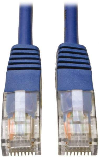 Tripp-Lite - Cat5e, 24 AWG, 8 Wires, 550 MHz, Unshielded Network & Ethernet Cable - Blue, PVC, 100' OAL - Industrial Tool & Supply