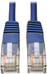 Tripp-Lite - Cat5e, 24 AWG, 8 Wires, 550 MHz, Unshielded Network & Ethernet Cable - Blue, PVC, 100' OAL - Industrial Tool & Supply