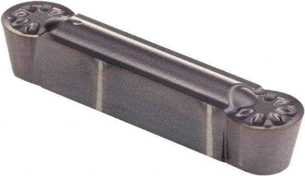 Kennametal - 250R GUP Grade KCU25, 6.35mm Cutting Width Carbide Grooving Insert - Neutral, 3.18mm Corner Radius, AlTiN Finish - Industrial Tool & Supply