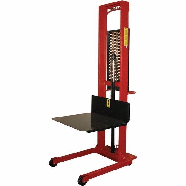 Wesco Industrial Products - 1,000 Lb Capacity, 60" Lift Height, Steel Stacker Manually Operated Lift - Industrial Tool & Supply