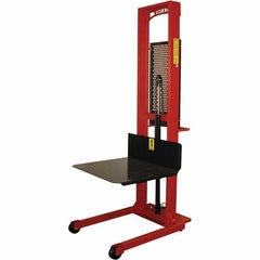 Wesco Industrial Products - 1,000 Lb Capacity, 60" Lift Height, Steel Stacker Manually Operated Lift - Industrial Tool & Supply