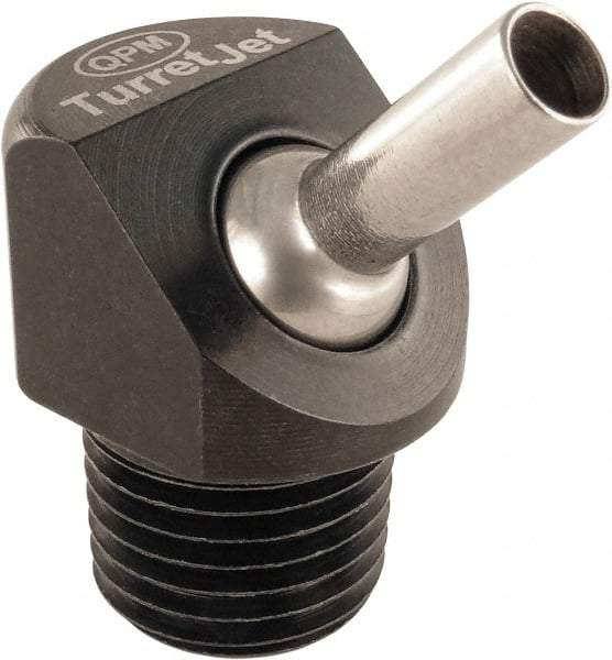 QPM Products - 5/16" Hose Inside Diam, Coolant Hose Nozzle - NPT, for Use with CNC Lathes - Industrial Tool & Supply