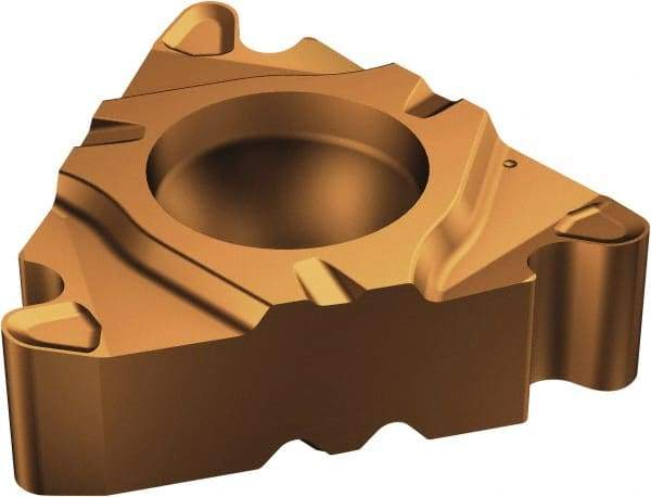 Sandvik Coromant - 266 External Left Hand 10 Round Laydown Threading Insert - Grade 1125, TiCrAlN+TiAlN Coated Carbide, 9.53mm Inscribed Circle - Industrial Tool & Supply