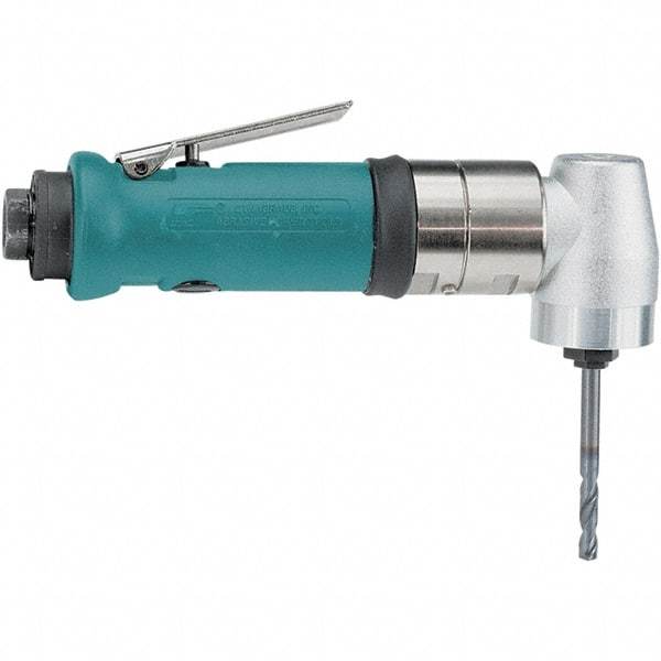 Dynabrade - 1/4" Keyed Chuck - Right Angle Handle, 950 RPM, 0.4 hp, 90 psi - Industrial Tool & Supply