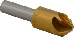 M.A. Ford - 5/8" Head Diam, 3/8" Shank Diam, 6 Flute 90° High Speed Steel Countersink - Industrial Tool & Supply