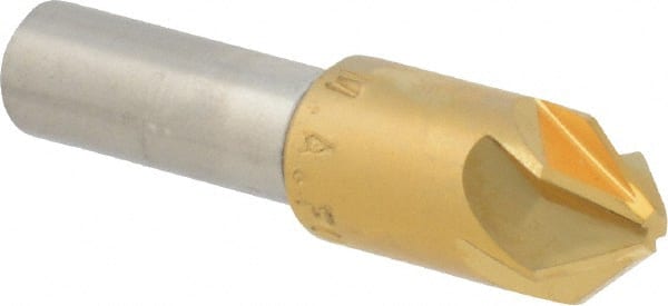 M.A. Ford - 1/2" Head Diam, 3/8" Shank Diam, 6 Flute 82° High Speed Steel Countersink - Industrial Tool & Supply
