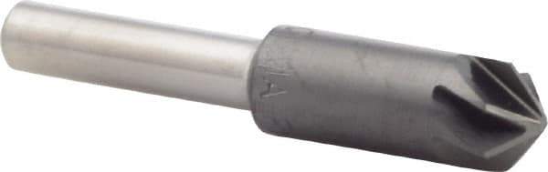 M.A. Ford - 3/8" Head Diam, 1/4" Shank Diam, 6 Flute 100° High Speed Steel Countersink - ALtima Blaze Finish, 2" OAL - Industrial Tool & Supply