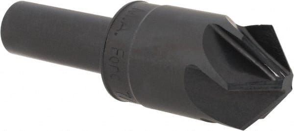 M.A. Ford - 7/8" Head Diam, 1/2" Shank Diam, 6 Flute 100° High Speed Steel Countersink - Industrial Tool & Supply