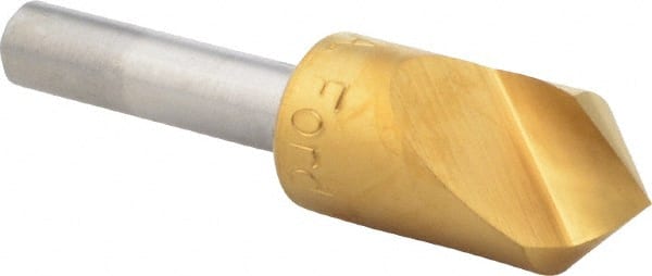 M.A. Ford - 1/2" Head Diam, 1/4" Shank Diam, 1 Flute 90° High Speed Steel Countersink - Industrial Tool & Supply