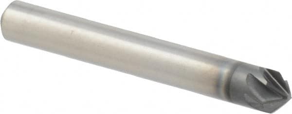 M.A. Ford - 1/4" Head Diam, 1/4" Shank Diam, 6 Flute 90° High Speed Steel Countersink - Industrial Tool & Supply