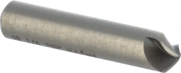 M.A. Ford - 1/4" Head Diam, 1/4" Shank Diam, 3 Flute 100° High Speed Steel Countersink - Industrial Tool & Supply