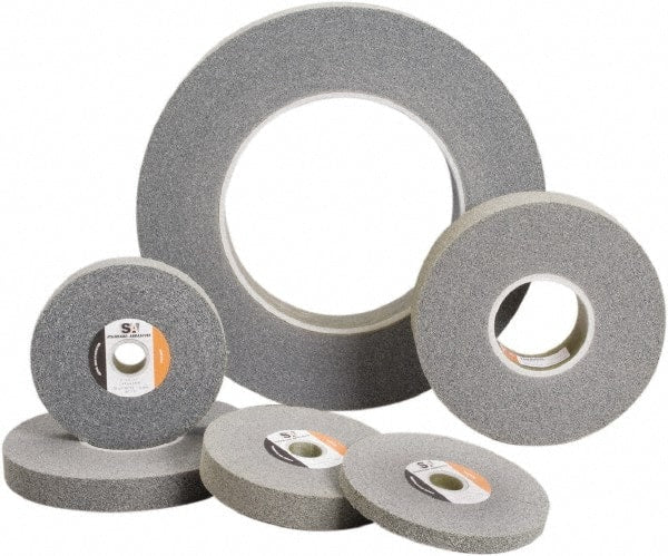 Standard Abrasives - 6" Diam, 1/2" Face Width, 1" Center Hole, Fine Grade, Silicon Carbide Deburring Wheel - Industrial Tool & Supply