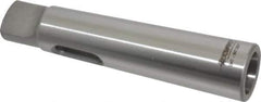 Accupro - MT2 Inside Morse Taper, MT3 Outside Morse Taper, Standard Reducing Sleeve - Soft with Hardened Tang, 3/4" Projection, 4-3/8" OAL - Exact Industrial Supply