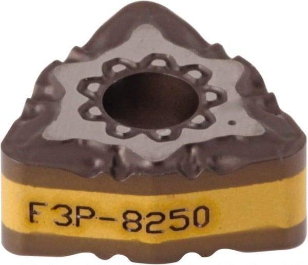 Iscar - WNMG333 F3P Grade IC8250 Carbide Turning Insert - TiCN/Al2O3/TiN Finish, 80° Trigon, 3/8" Inscr Circle, 3/16" Thick, 3/64" Corner Radius - Industrial Tool & Supply