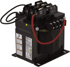 Square D - 750 VA, Top Mount Fuse Block Control Transformer - 50/60 Hz, 5.61 Inch Deep x 5.8 Inch High - Industrial Tool & Supply