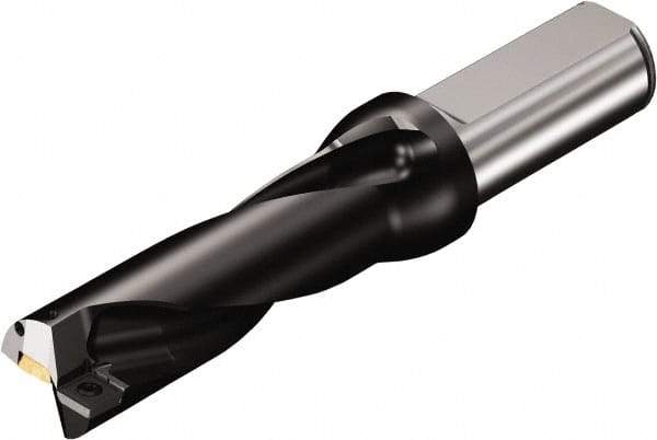 Sandvik Coromant - 5-13/16" Max Drill Depth, 3xD, 1-7/8" Diam, Indexable Insert Drill - 2 Inserts, 1-1/2" Shank Diam, Straight Shank - Industrial Tool & Supply