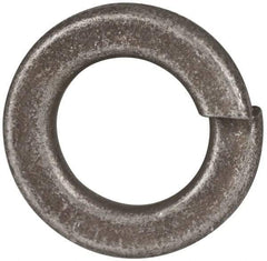 Value Collection - 1/2", 0.502" ID, 1/8" Thick Split Lock Washer - Grade 2 Spring Steel, Zinc Yellow Dichromate Finish, 0.502" Min ID, 0.512" Max ID, 0.869" Max OD - Industrial Tool & Supply